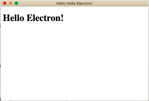electron running hello
