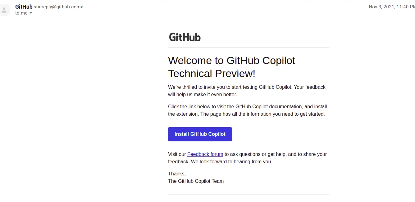 email from github